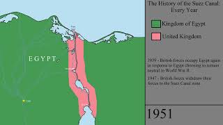 The History of the Suez Canal Every Year [upl. by Ettevi]