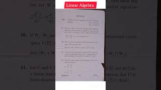 Linear algebra bsc 3rd year 6th sem  important questions shorts [upl. by Ehtylb]