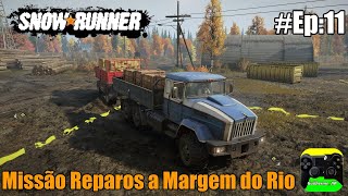 SnowRunner Missão Reparos a Margem do Rio em Michigan PS5 Ep11 [upl. by Neeloc180]