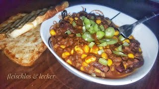 Chili sin Carne Vegan RezeptVegan Chili mit LinsenChili Vegan RecipeVegan Chili with Lentils [upl. by Netsryk327]