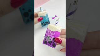 easy DIY boba paper squishy  how to make squishy pen  fati craft world [upl. by Phyllys816]