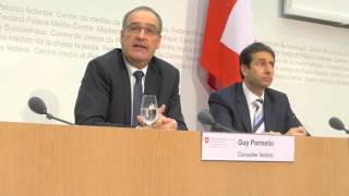 Bundesrat Guy Parmelin an seiner ersten Pressekonferenz [upl. by Laforge908]