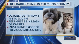 Free rabies clinic to be offered in Chemung County [upl. by Enetsirhc]