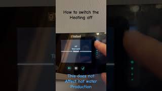 Switching HEATING OFF Vaillant Arotherm Plus heatpumps heating renewableenergy [upl. by Edda]