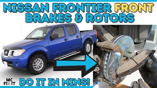 How to Replace FRONT Brake Pads amp Rotors on a Nissan Frontier 2005  2019 2nd Generation [upl. by Seaver]