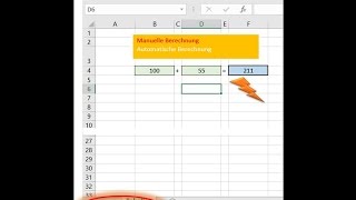 Excel Berechnen Manuell [upl. by Herra]