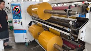 Adhesive Tape Center Surface Slitting Rewinding Machine  Doublesided Tape Slitting Machine [upl. by Enilrem]