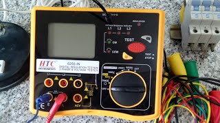 Insulation resistance testingmeggering using HTC 6250IN [upl. by Jodee]