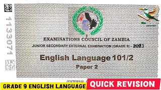 Grade 9 English Language Paper 2  2024 exam preparation exam2024 englishgrammar exam [upl. by Sidalg]