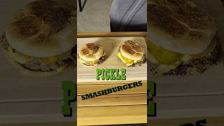 Pickle Smashburger shorts burger smashburger [upl. by Lesly444]