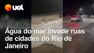 Água do mar invade ruas do Rio Ressaca no litoral do RS atinge Maricá e enche ruas veja vídeos [upl. by Onibas500]