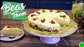 Ostertorte Rezept 🐰 Eierlikör Schlampampel backen 🥚 [upl. by Llevart]