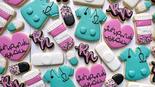 Nurse Appreciation  Satisfying Cookie Decorating [upl. by Imojean]