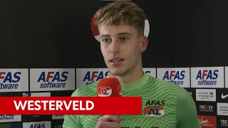 Westerveld Al het gevoel dat hij nerveus was  AZ  Angers SCO  UEFA Youth League [upl. by Etnemelc]