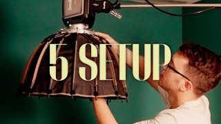 5 SETUP con UNA LUCE per FOTO e VIDEO [upl. by Ritz]