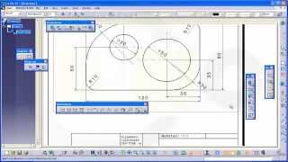 13 Kontur 2  Catia v5 Drafting Training  Insert background view  Interrupt dimensions [upl. by Nosittam404]