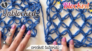 Blocking Crochet Fabric Tutorial  Demonstrated Using Solomons Knot [upl. by Anauqes]