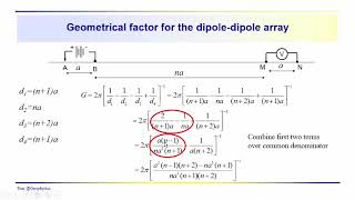 Geophysics Resistivity  The dipole dipole geometrical factor  two easy pieces [upl. by Lindbom]