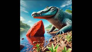 Incredible hybrid animal crocodile 🐊 and red stone 🪨 short viral video 📸 [upl. by Rosio]