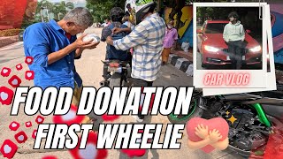 Z900 FIRST WHEELIE❤️  FOOD DONATE CHESAM🙏🏻 bike kawasaki z900 trending car bmw yt shorts [upl. by Jerrold]