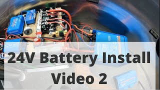 Airstream Basecamp 20x 24v Battery Installation  Video 2 EG4 Lifepower 24v 200 amp hour [upl. by Lleraj]