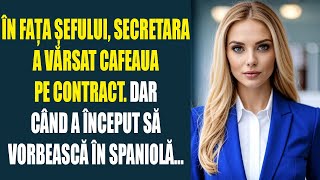 În fața șefului secretara a vărsat cafeaua pe contract Dar când a început să vorbească în spaniolă [upl. by Llener]