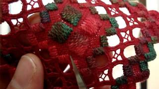 Hardanger Embroidery Lesson 5 Finishing Kloster Block Section [upl. by Maurili990]