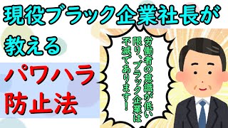 現役ブラック企業社長が教える「パワハラ防止法」 [upl. by Schoening301]