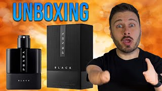 Unboxing Fragrance Prada Black [upl. by Galatia]