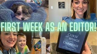 My First Week as a Book Editor amp Starting My Internship  Writing Vlog [upl. by Lednew]