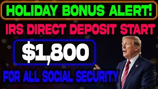 Holiday Alert 1800 Stimulus Coming to Social Security amp SSDI Recipients This December [upl. by Nyladgam]