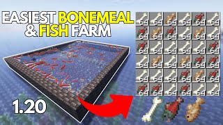 BEST BONEMEAL amp FISH farm for Minecraft Bedrock 120 [upl. by Bremer]