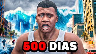 SOBREVIVÍ 500 DÍAS a un TSUNAMI en GTA 5 Película [upl. by Verda]