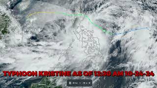 TYPHOON KRISTINE AS OF 1230 AM 102424 [upl. by Shoemaker]