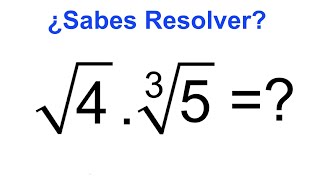 ¿Sabes Resolver esta multiplicación de radicales con indice diferente [upl. by Yttel]