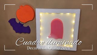 DIY Cuadro iluminado con figuras de yeso  Decoración Otoño 2024 🎃  HDH 🌷 [upl. by Carole]