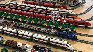 MEGA LEGO CITY TRAIN ACTION  90 CARRIAGES [upl. by Deragon90]