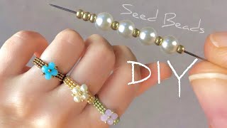 Easy Beaded Rings Tutorial How to Make a Seed Bead Ring [upl. by Ativ108]