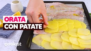 Filetti di orata al forno con patate il piatto veloce e leggero [upl. by Adore198]