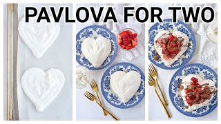 Easy Mini Pavlovas for Two  Meringue Cake [upl. by Ilsel206]