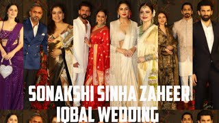 Sonakshi Sinha Zaheer Iqbal wedding reception full video sonakshisinhazaheeriqbalwedding [upl. by Yromem237]