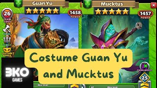 Empires amp Puzzles  Mucktus and Costume Guan Yu New green powerhouse heroes [upl. by Elum]