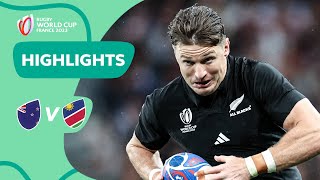 11try All Blacks dominate  New Zealand v Namibia  Rugby World Cup 2023 Highlights [upl. by Atinuhs902]