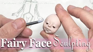 Polymer Clay Fairy Face Sculpting [upl. by Sibley]