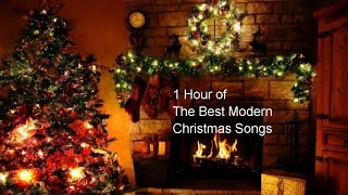 1 Hour of The Best Modern Christmas Songs with fireplace and beautiful background [upl. by Mercuri]