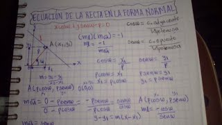 La Forma NORMAL DE LA RECTAECUACIÓNGEOMETRÍA ANALÍTICA [upl. by Senga395]