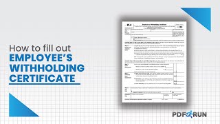 How to Fill Out Form W4 or Employees Withholding Certificate [upl. by Chancellor727]