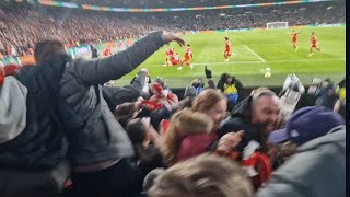 ABSOLUTE BEDLAM AS VIRGIL VAN DIJK SCORES THE WINNER AT WEMBLEY [upl. by Elatia]