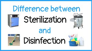 Difference between sterilization and disinfection [upl. by Yffub]