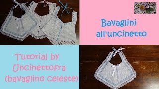 bavaglini alluncinetto tutorial bavaglino celeste [upl. by Dlareme699]